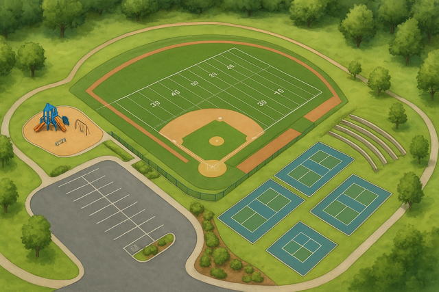 AI image of proposed ball field